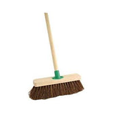 10" Stiff Natural Bassine Sweeping Brush Broom with Handle